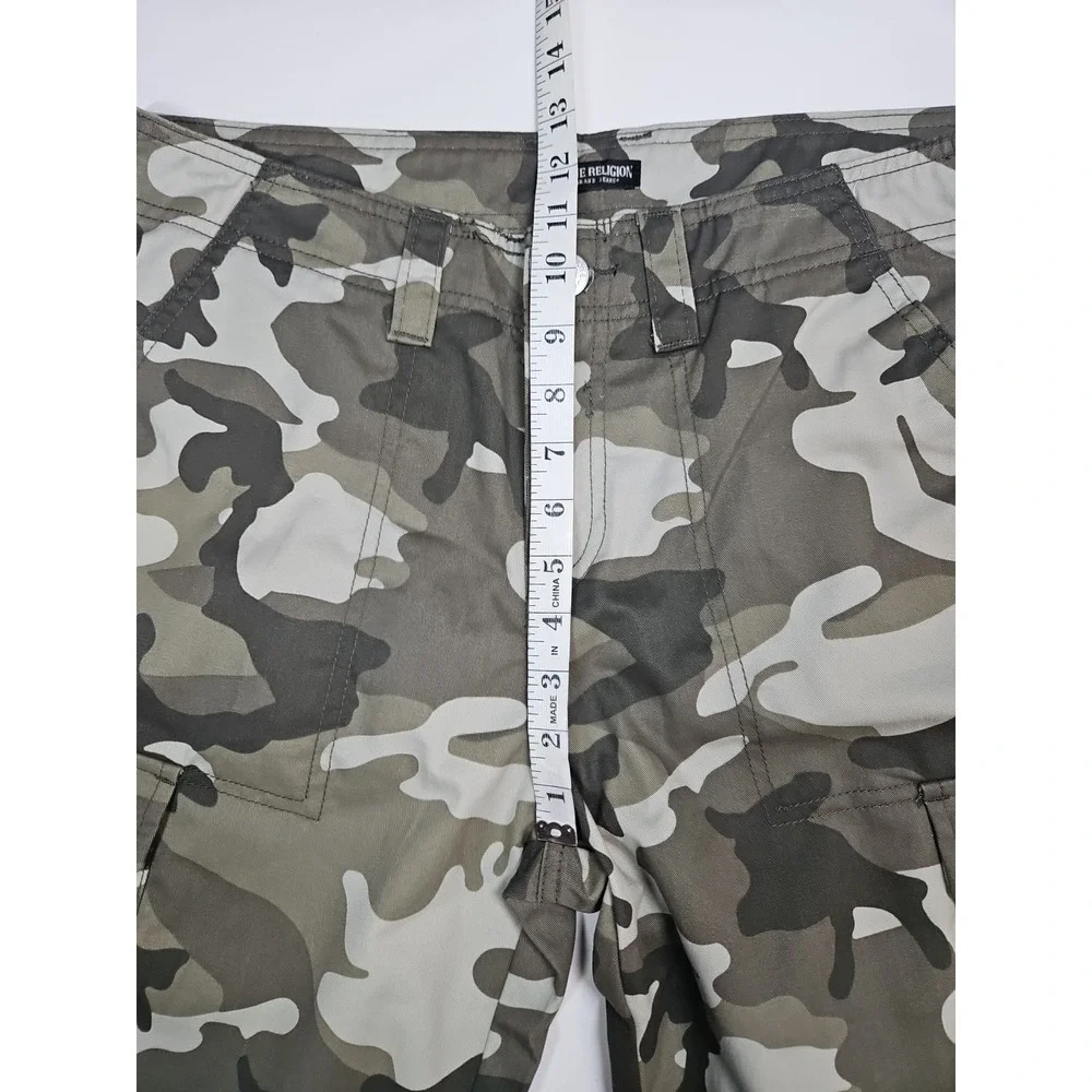 True Religion Womens Camo‎ Cargo Straight Leg Pants Size 29 NWT